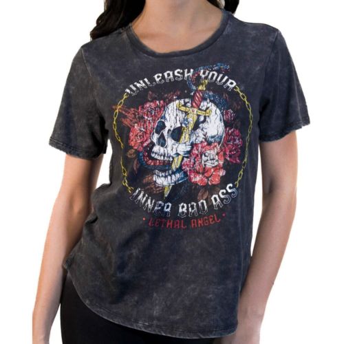 Lethal Threat Women's Unleashed Skull T-Shirt